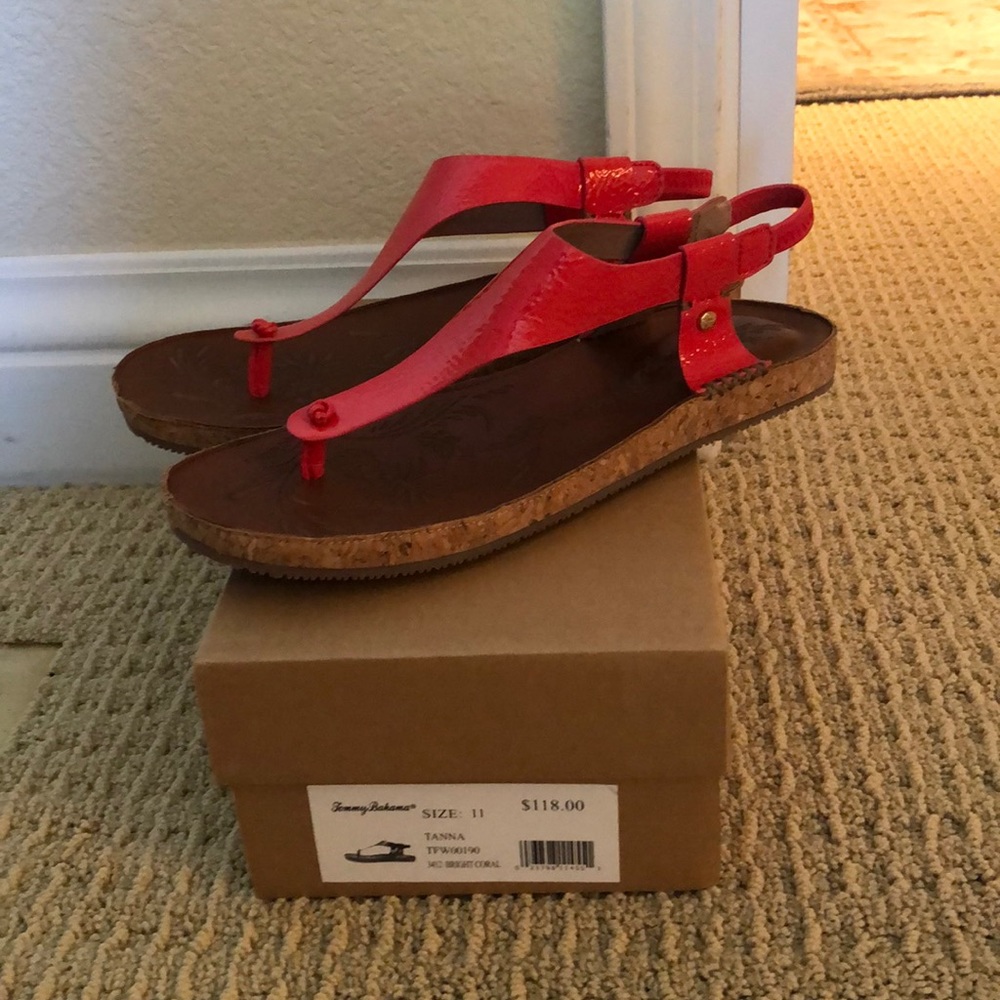 Tommy Bahama NEW in box red patent leather sandal